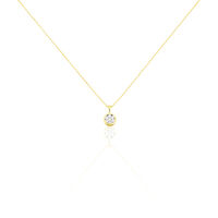 Damen Collier Gold 750 Diamant 0,34ct Kreis Elina