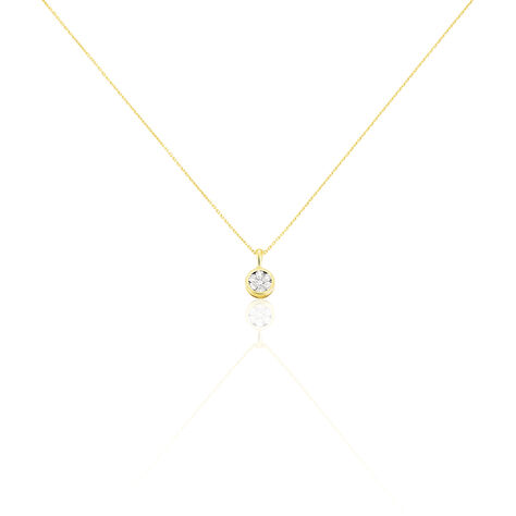 Damen Collier Gold 750 Diamant 0,34ct Kreis Elina - Halsketten Damen | OROVIVO