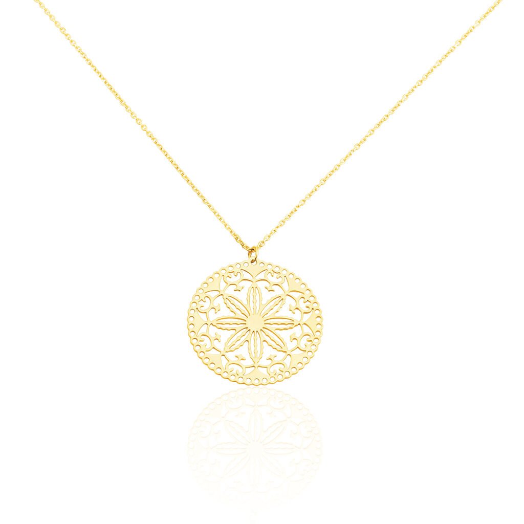 MARGHERITA Damen Collier Gold 375 (9 Karat) Blume, Collier ohne Stein