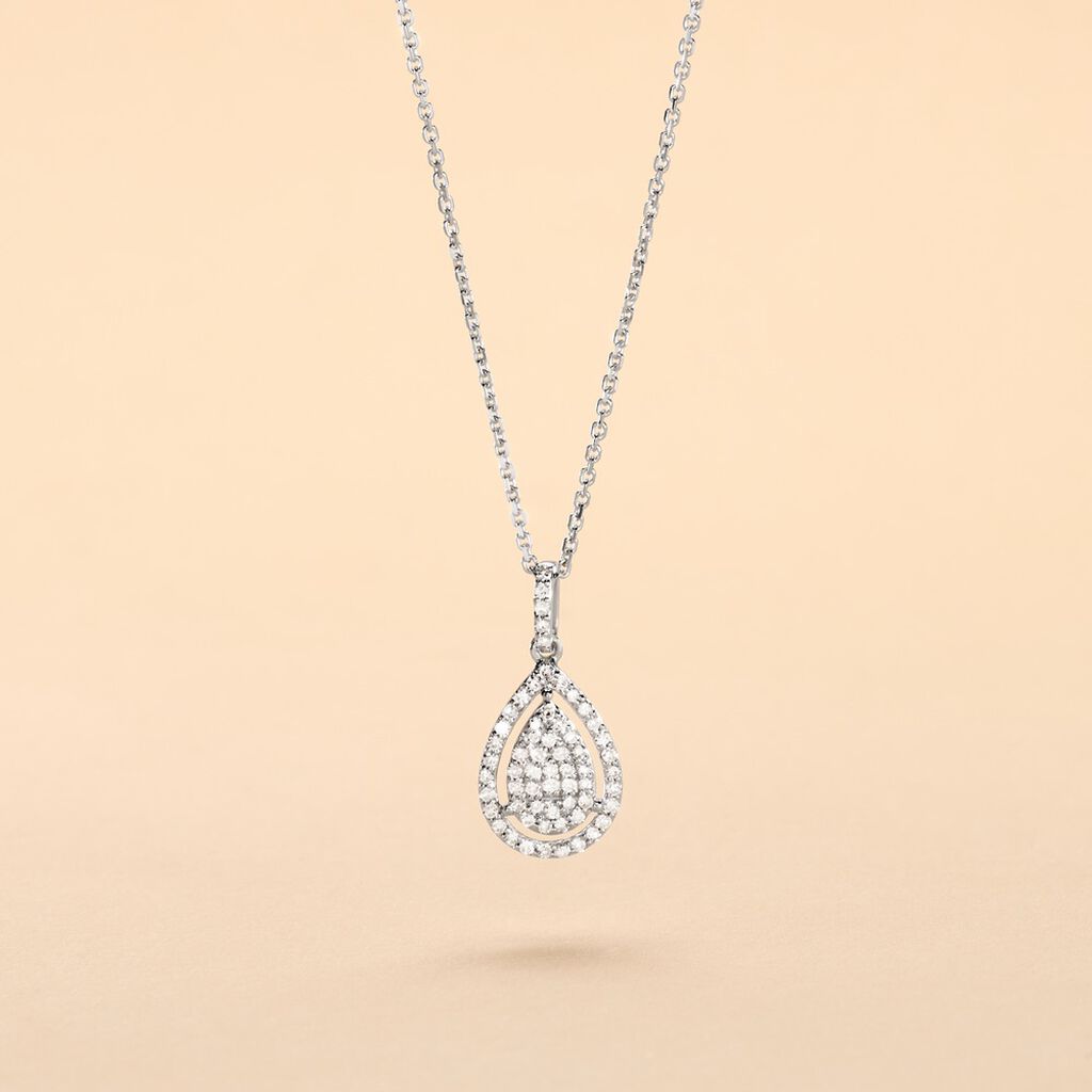 Collier Izia Or Blanc Diamant - Spannringe Damen | OROVIVO