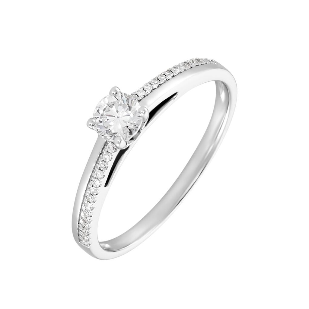 ALEXANDRA Damen Ring Wei&szlig;gold 375 (9 Karat) Diamant Wei&szlig; 0,25 ct