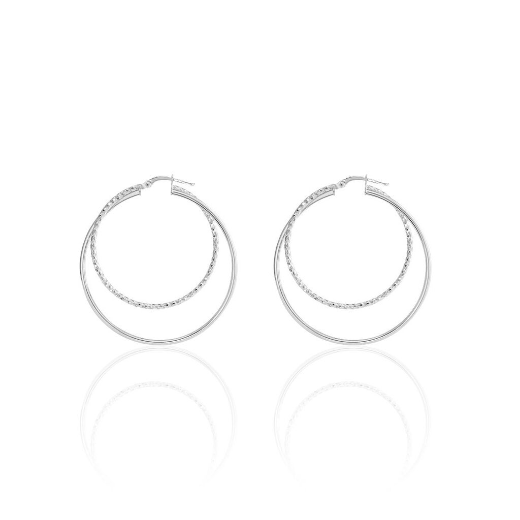 Damen Creolen Silber 925 Diamantiert - Creolen Damen | OROVIVO