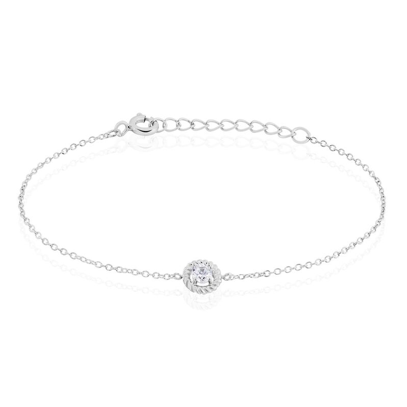 Bracelet Mori Argent Rhodié Oxyde De Zirconium - Spannringe Damen | OROVIVO