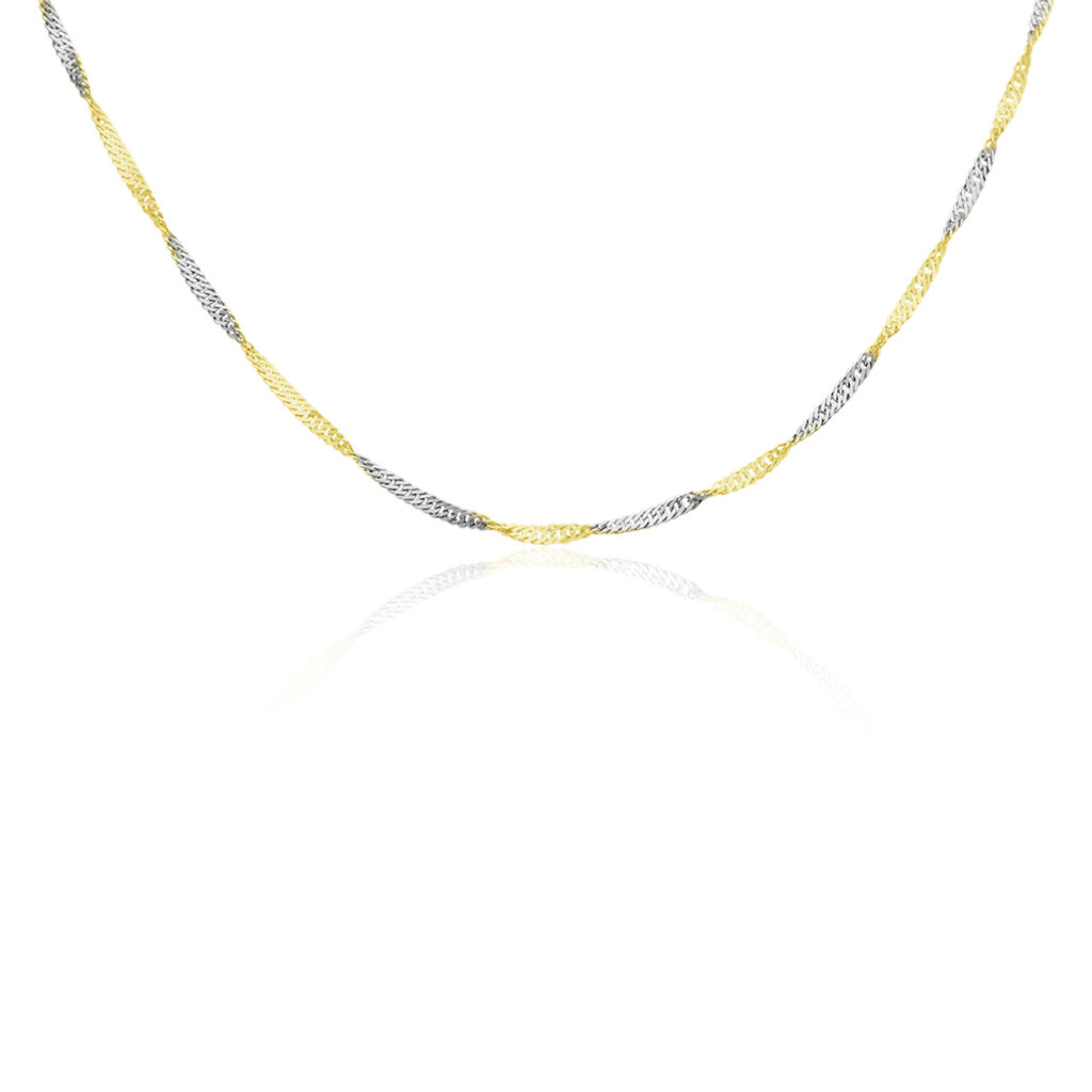 SINGAPUR 7 Damen Kette Gold Bicolor 375 (9 Karat) B 2,9 mm