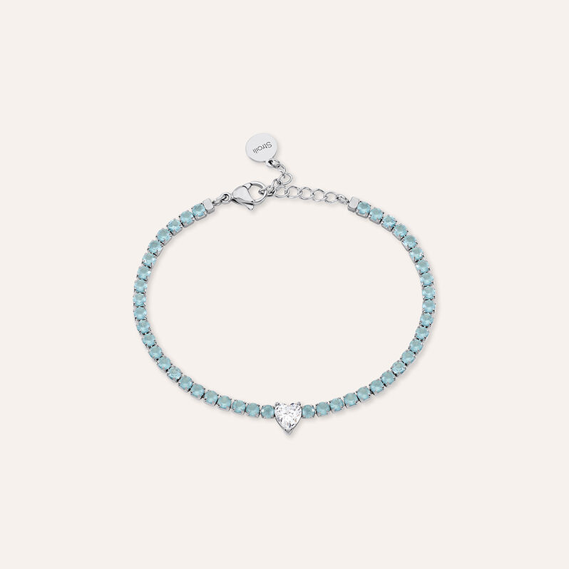 Bracciale Tennis Aura Acciaio Cristallo - Spannringe Damen | OROVIVO