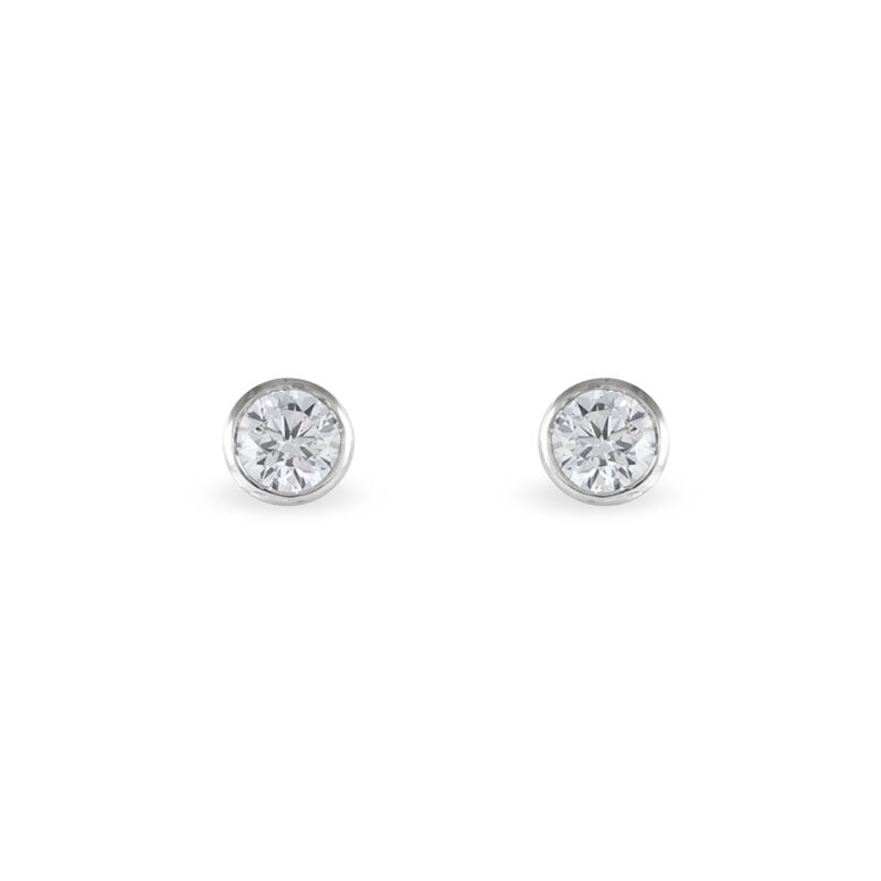 ELDA FASSUNG ZARGE Damen Ohrstecker Wei&szlig;gold 375 (9 Karat) Zirkonia Wei&szlig; 0,88 ct - Ohrstecker Damen | OROVIVO