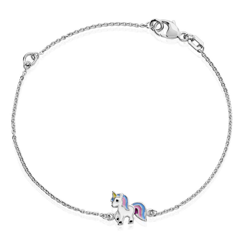 AADHYA Kinder Armband Silber 925 Einhorn - Armb&auml;nder mit Anh&auml;nger Kinder | OROVIVO