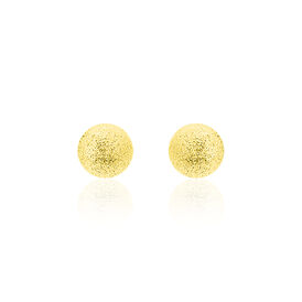 Damen Ohrstecker Gold 375 Kugel Satiniert 6mm - Ohrstecker Damen | OROVIVO