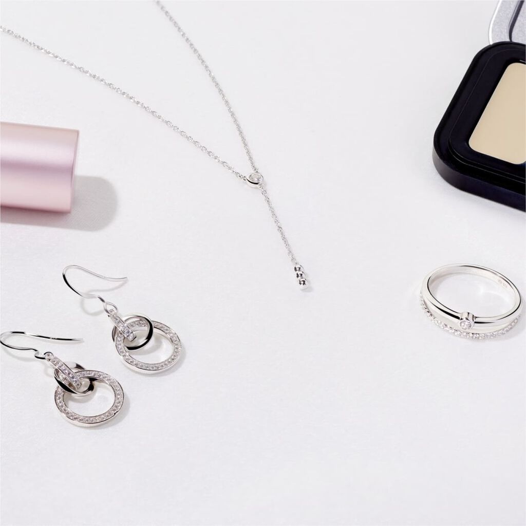 Damen Ohrhänger Lang Silber 925 Zirkonia Kreis - Ohrhänger Damen | OROVIVO
