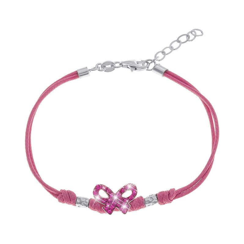 Bracciale fiocco in argento rodiato e cristalli - Spannringe Kinder | OROVIVO