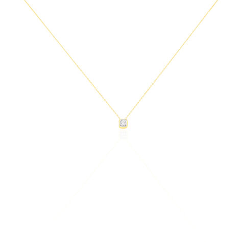 Damen Collier Gold 375 Diamant 0,1ct Viereck Jala - Halsketten Damen | OROVIVO