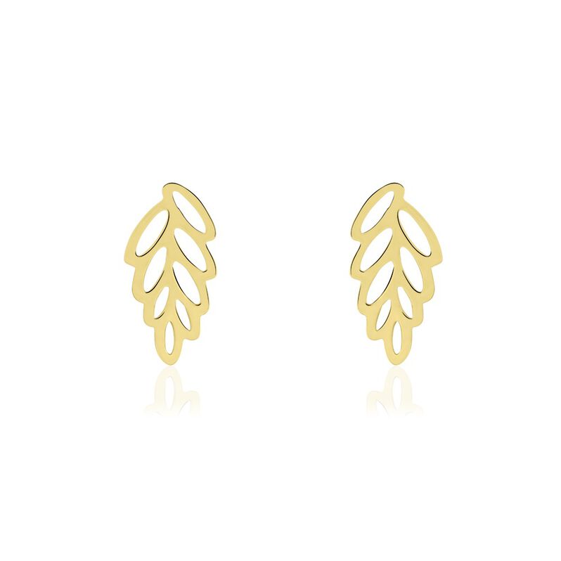 Damen Ohrstecker Gold 375 Blatt - Ohrstecker Damen | OROVIVO