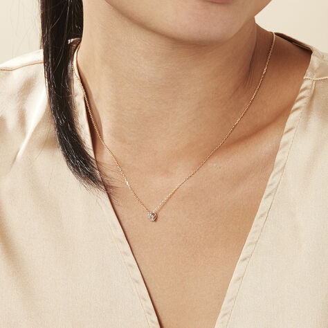 Damen Collier Gold Bicolor 750 Diamant 0,2ct Rome 45cm - Halsketten Damen | OROVIVO