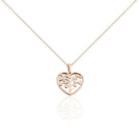 Damen Halskette Silber 925 Rosé Vergoldet Diamant - Herzketten Damen | OROVIVO