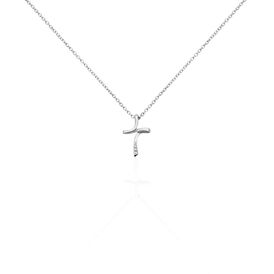 Damen Halskette Silber 925 Zirkonia Kreuz - Ketten mit Anhänger Damen | OROVIVO