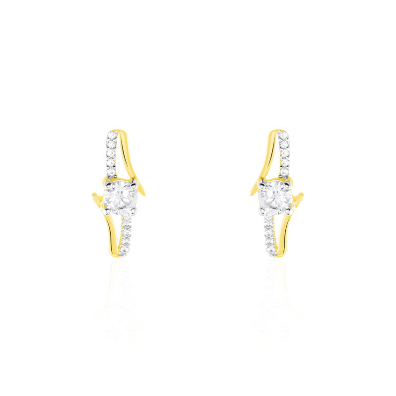 Boucles D'oreilles Pendantes Berenice Or Jaune Oxyde - Spannringe Damen | OROVIVO
