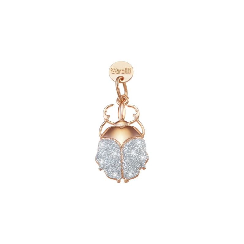 Charm in argento rosato e glitter - Spannringe Damen | OROVIVO