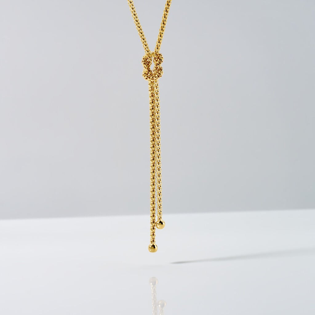Lysandra Damen Collier Silber vergoldet 925 Knoten B 1,7 mm