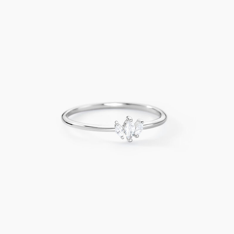 Bague Marquise Argent Weiss Oxyde De Zirconium - Spannringe Damen | OROVIVO