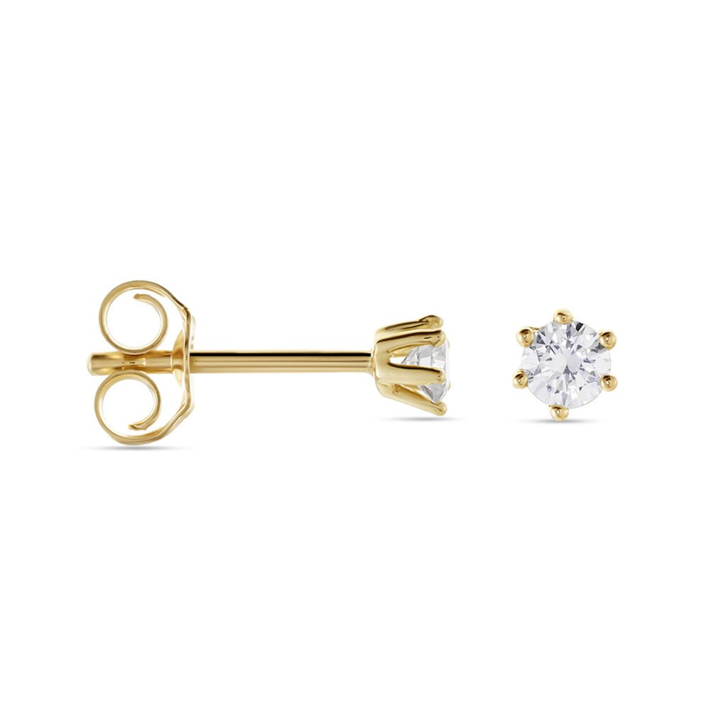 Monopoli Damen Ohrstecker Gold 750 (18 Karat) Diamant Weiß 0,16 ct - Ohrstecker Damen | OROVIVO