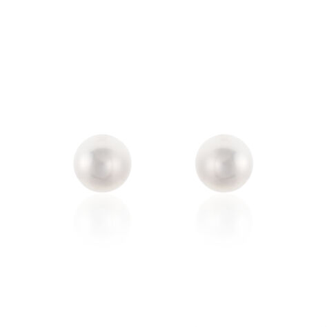 Damen Perlenohrringe Gold 585 Akoyaperlen 7-7,5mm - Ohrstecker Damen | OROVIVO