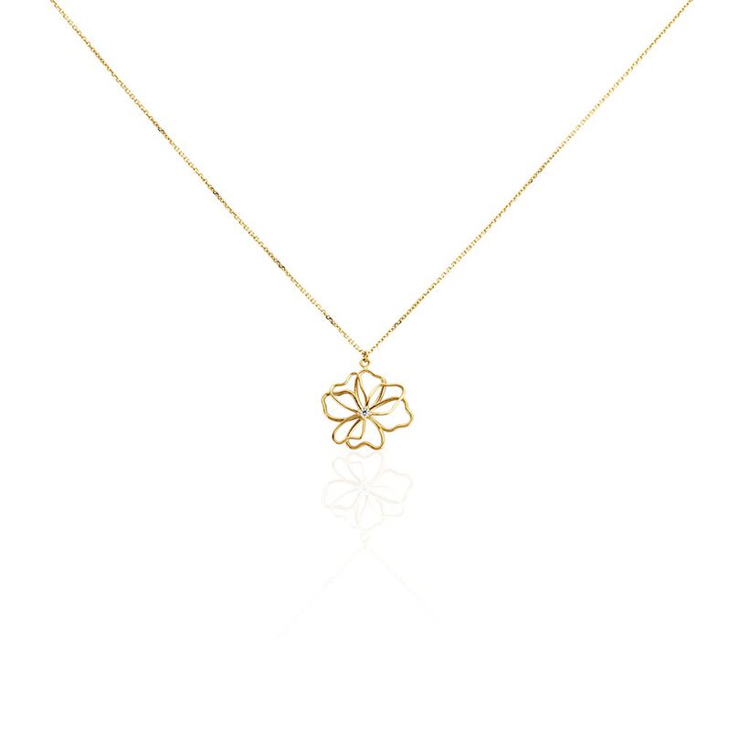 Collier Magnolya Or Jaune Oxyde De Zirconium - Spannringe Damen | OROVIVO