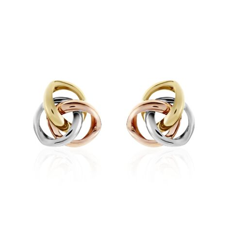 Damen Ohrstecker Gold 375 Tricolor - Ohrstecker Damen | OROVIVO