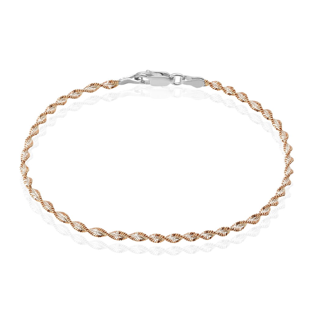 🦚 Damenarmband Kordelkette Silber 925 Vergoldet, Armkette ohne Stein