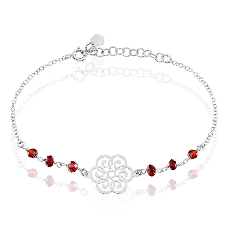 Bracelet Lua Argent Blanc Perle D'imitation Et Aigue Marine - Spannringe Damen | OROVIVO