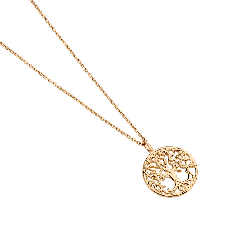 LEIA Damen Collier Vergoldet Lebensbaum