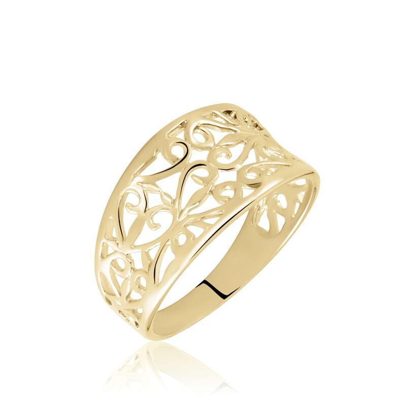 Damenring Messing Gold Vergoldet Ornamente Vili - Ringe Damen | OROVIVO