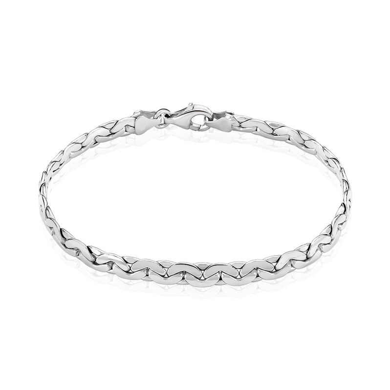 Bracelet Ivy Maille Haricot Or Blanc - Spannringe Damen | OROVIVO