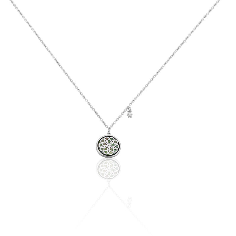 Damen Halskette Silber 925 Zirkonia Blume - Halsketten Damen | OROVIVO