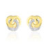 SAFA Damen Ohrstecker Gold Bicolor Gold/Silber 375 (9 Karat) Diamant Weiß 0,02 ct Kreis