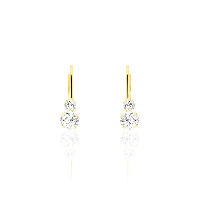 Damen Ohrhänger Gold 375 Zirkonia  - Ohrhänger Damen | OROVIVO