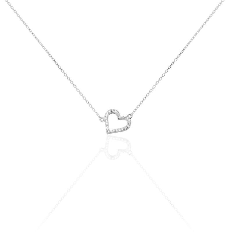 Damen Halskette Silber 925 Zirkonia Herz - Halsketten Damen | OROVIVO