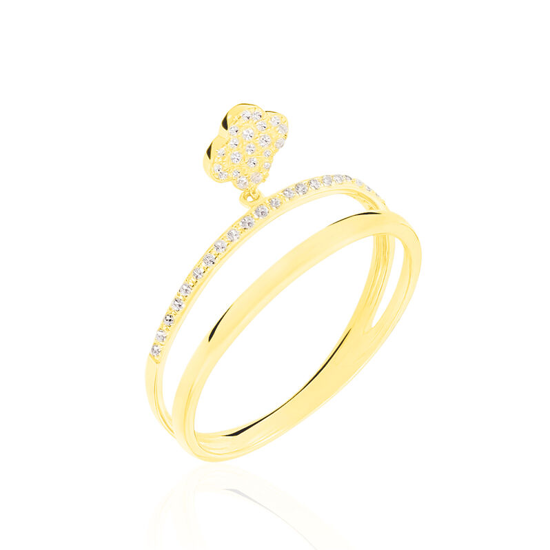 Bague Or Jaune Oxyde De Zirconium - Spannringe Damen | OROVIVO