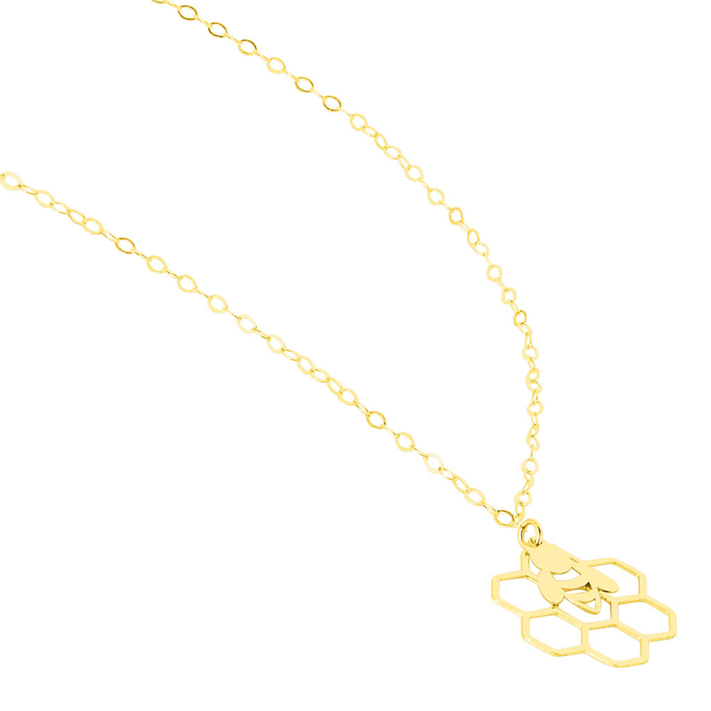Collier Or Jaune Elinda Ruche Et Abeille - Spannringe Damen | OROVIVO