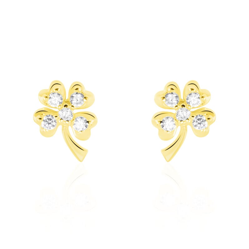 Boucles D'oreilles Or Jaune Eleanor Oxydes - Spannringe Damen | OROVIVO