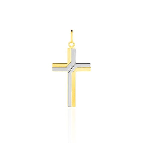 Kreuz Anhänger Gold 333 Bicolor Josua - Schmuckanhänger Unisex | OROVIVO