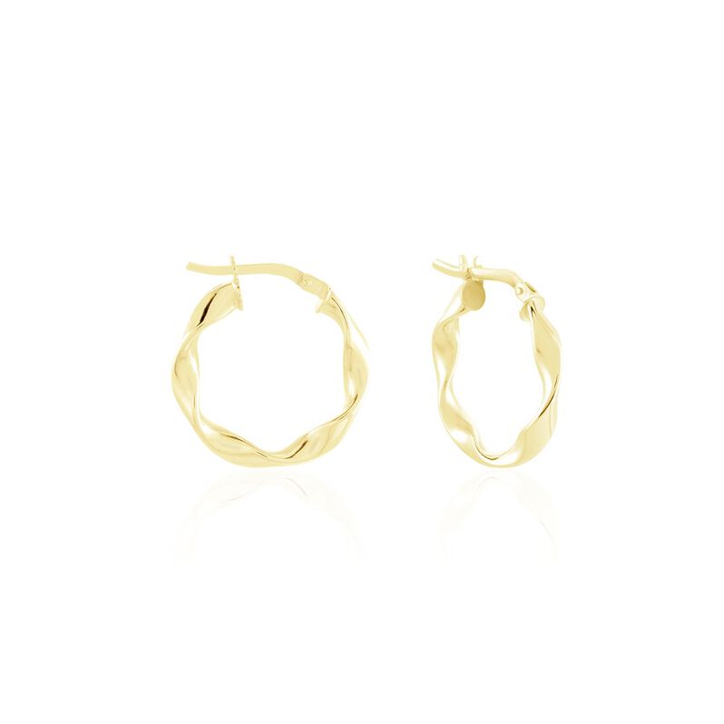 Creoles Or Jaune Falbala - Spannringe Damen | OROVIVO