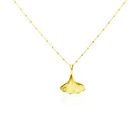Damen Kette Edelstahl Gold Ginkgo Blatt Salinna - Ketten mit Anhänger Damen | OROVIVO