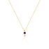 LYKKE Damen Collier Gold 375 (9 Karat) Amethyst Violett 0,25 ct Kreis B 4 mm