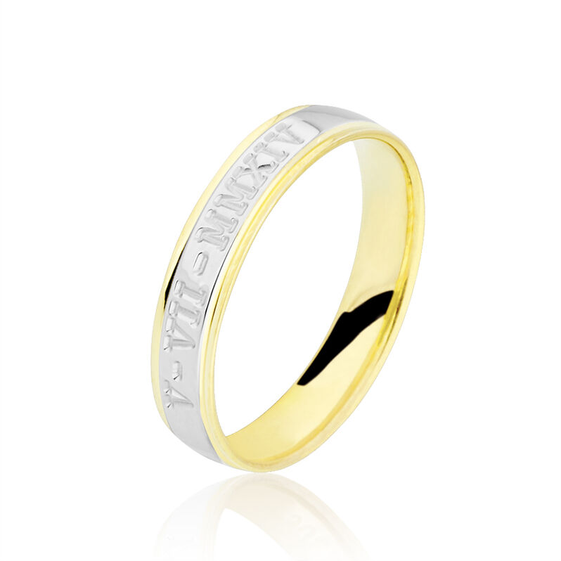 Alliance Romaine Demi Jonc Classique Or Bicolore - Spannringe Unisex | OROVIVO