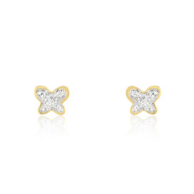 Ohrstecker Gold 375 Kristall Schmetterling - Ohrstecker Familie | OROVIVO