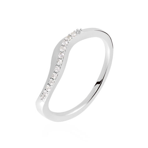 Damenring Weißgold 375 Diamant 0,1ct - Ringe mit Stein Damen | OROVIVO