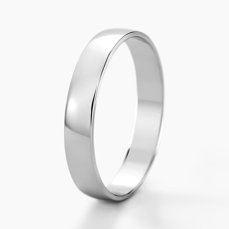 Alliance Julie Ruban Classique Or Blanc - Spannringe Familie | OROVIVO