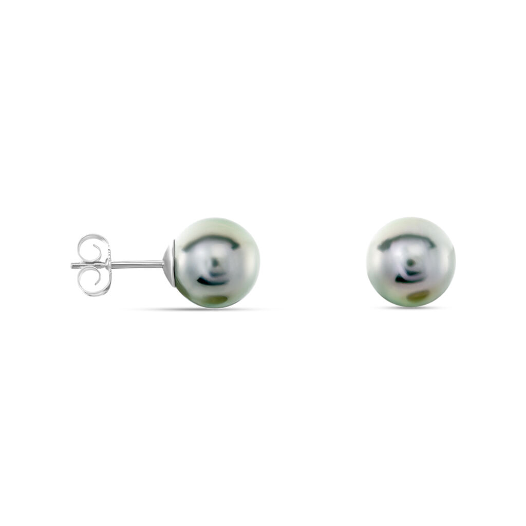 Damen Perlenohrringe Weißgold 585 Tahiti-perlen - Ohrstecker Damen | OROVIVO