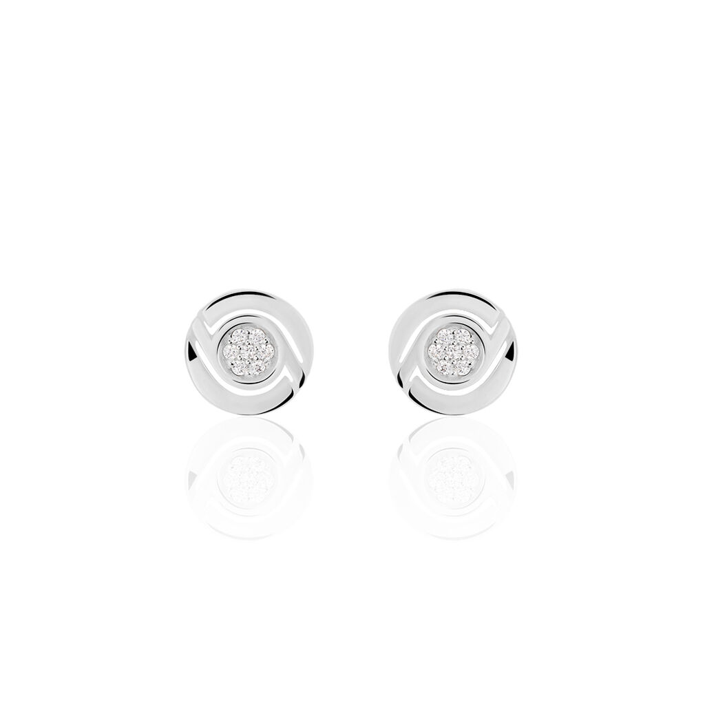 Damen Ohrstecker Silber 925 Zirkonia Weiß 0,21 ct - Ohrstecker Damen | OROVIVO