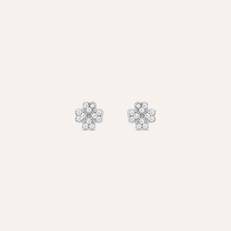 Orecchini Lobo Silver Moments Argento Rodiato Cubic Zirconia - Spannringe Damen | OROVIVO